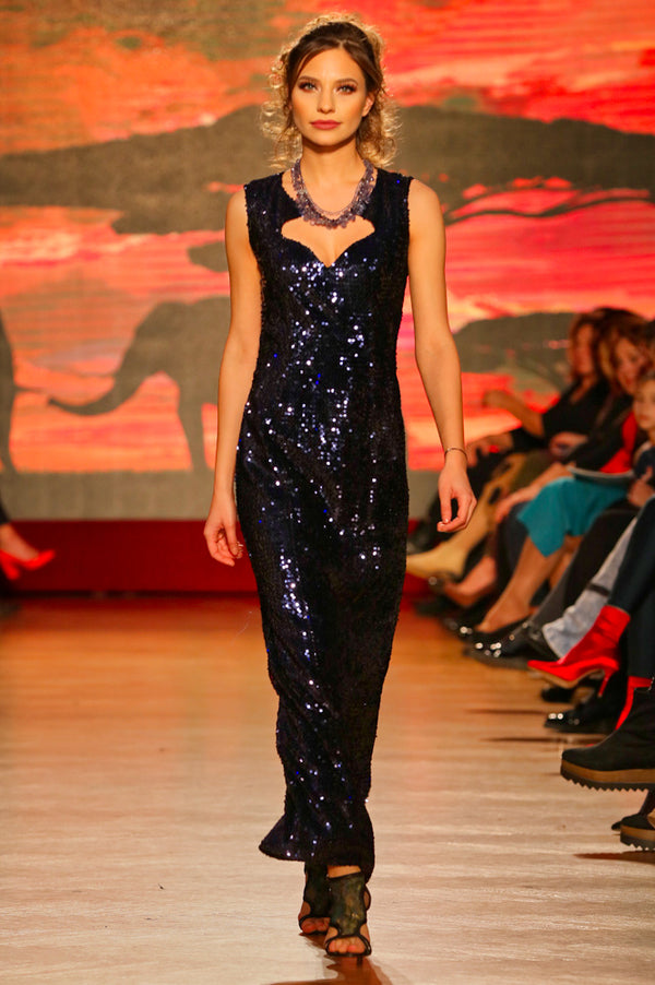 Rochie din catifea paietata  Liza Panait Liza Panait Online Boutique